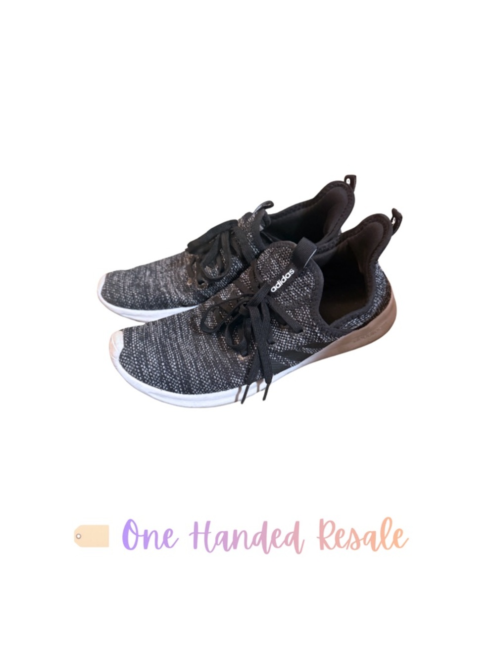 👟 adidas Black White Cloud Form Running Shoes Lightly Loved 9.5